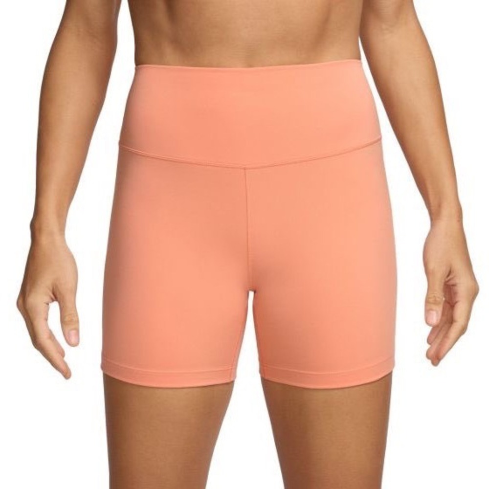 Nike One Dri-FIT High Rise 5 Inch Training Shorts Peach Orange FN3211-844 XXL